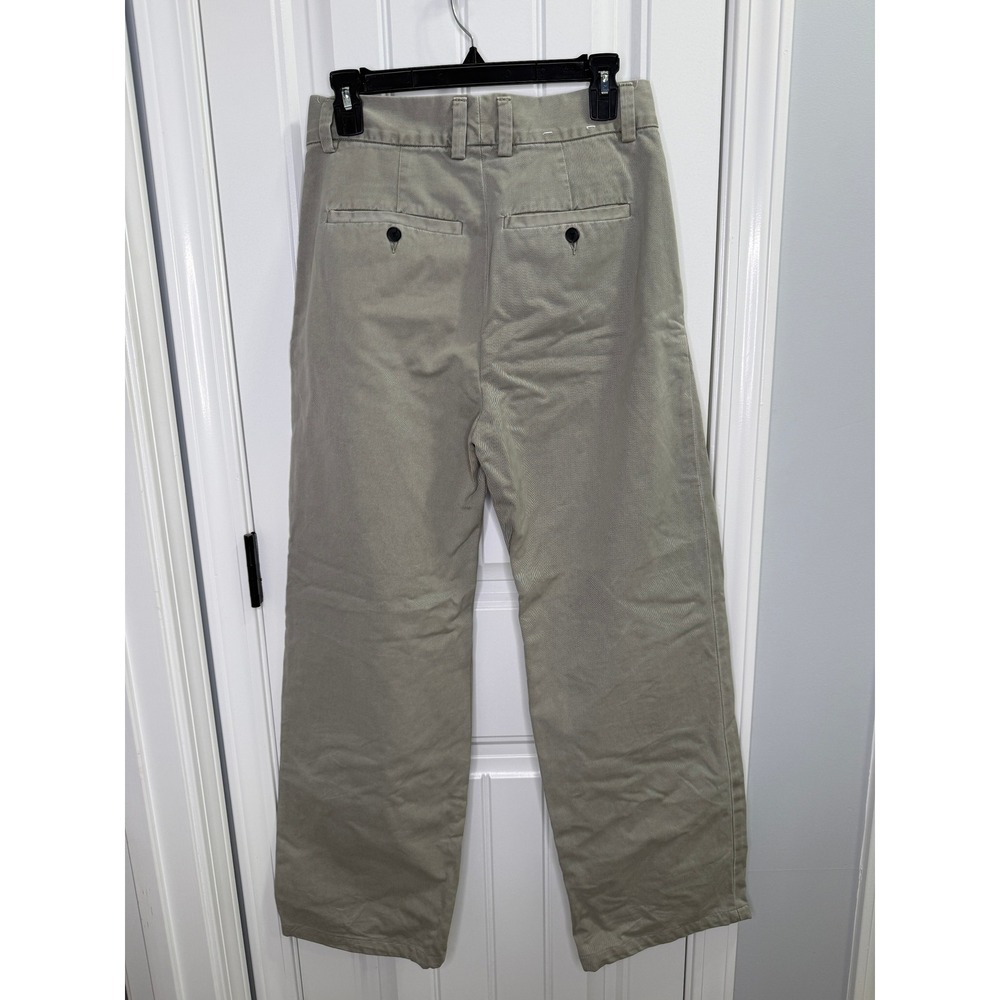 AGOLDE 25 Grey Deryn Pant Wide Leg Chino High Rise Regenerative Cotton Trousers - Picture 7 of 12